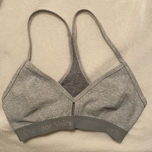 Gray outdoor voices sports bra size XS